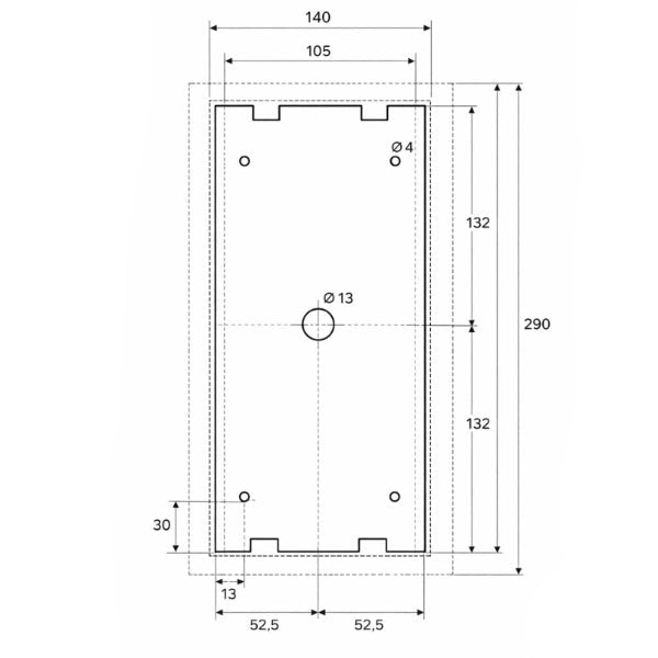 Wandleuchte QUADRULO WL IP44 290×140×160mm anthrazit