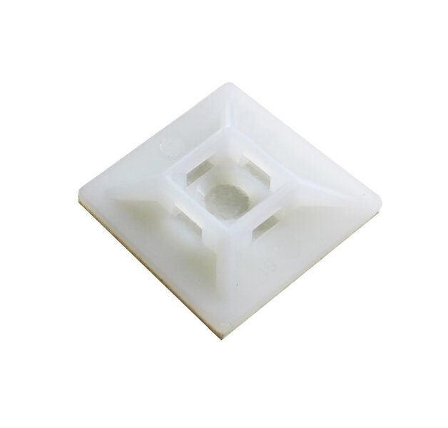 Kabelhalter – selbstklebend, schwarz oder Weiss, 28 × 28 mm