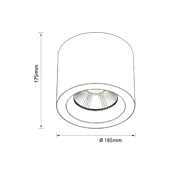 BERYL SURFACE NEW LED O-2 3600 PLX E IP44 34 840