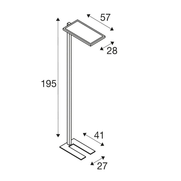 LED-Stehleuchte WORKLIGHT EASY – 60 W, 4230 lm, 4000 K, weiss