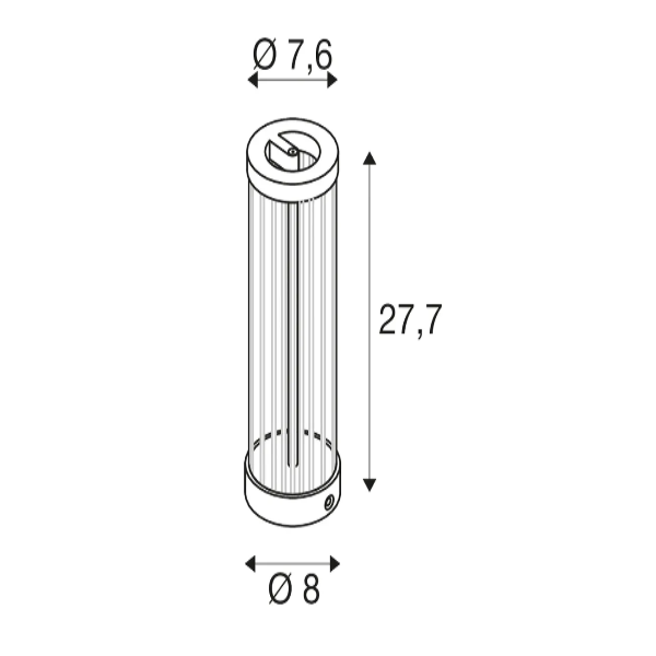 LED-Tischleuchte SLV QUIMERA 4.3W 110lm 927/930 Schalter Ø80×277mm Kupfer